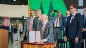 Lula Da Silva promulgó el nuevo estándar de TV - Crédito: Ministerio de Comunicaciones
